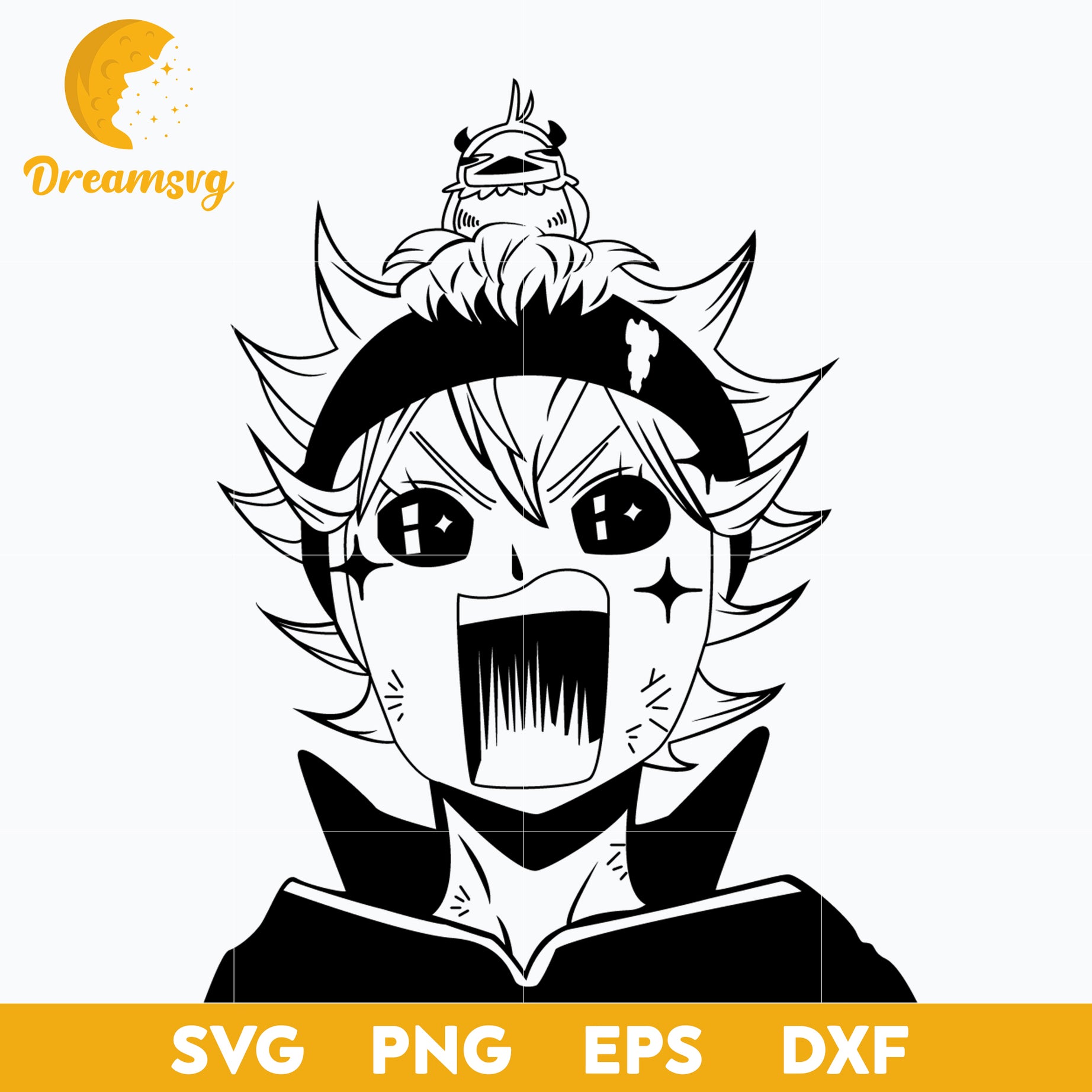 Black Clover Svg, Asta Svg, Asta Damon Svg, Asta Anime Svg, Magic Knights Svg, file for cricut, Anime svg, png, eps, dxf digital download