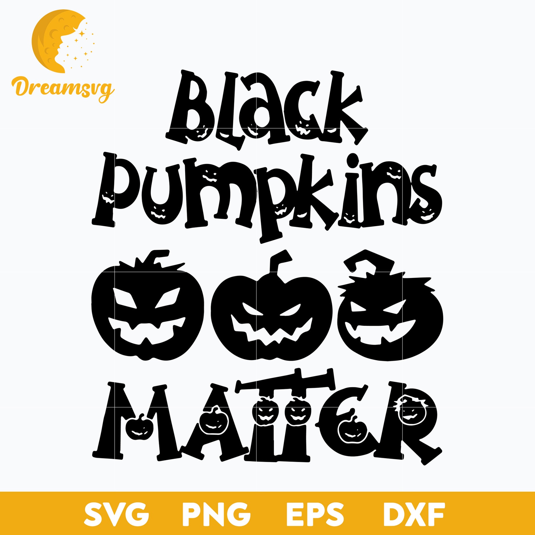 Black Pumpkin Matter svg