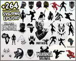 264+ Black Panther SVG Bundle, Black Panther SVG, Marvel, Wakanda SVG, Cartoon svg, png, dxf, eps digital file
