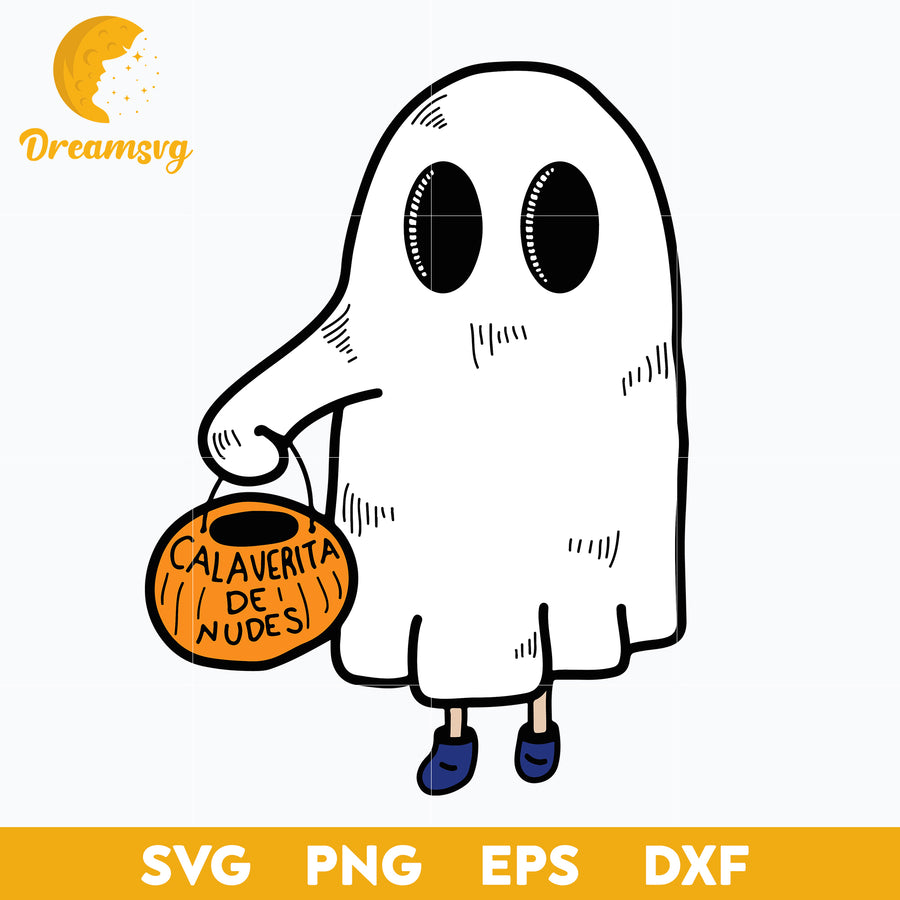 Boo Ghost Calaverita De Nudes svg