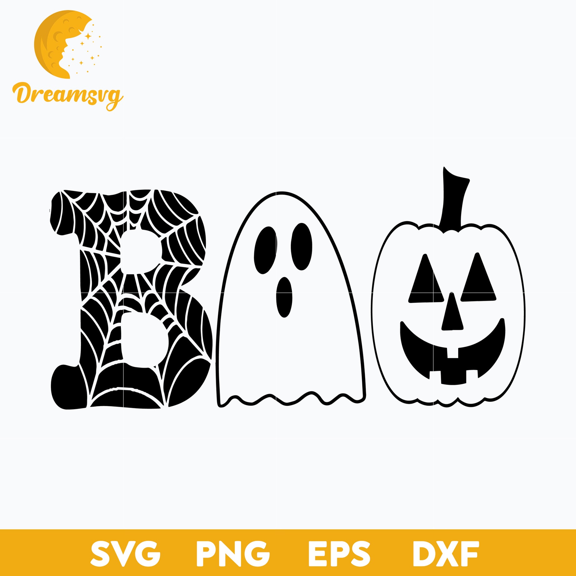Boo Pumpkin Ghost svg
