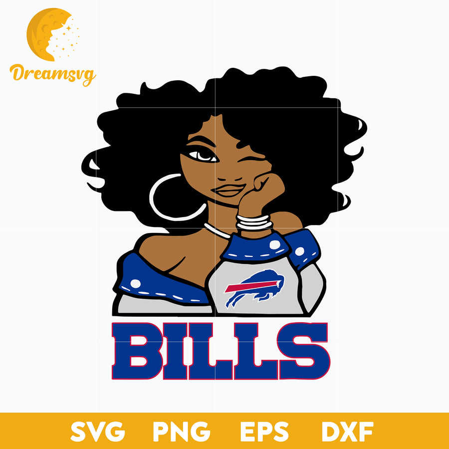 Buffalo Bills girl Nfl Svg, Buffalo Bills Svg, Sport Svg, Nfl Svg, Png, Dxf, Eps Digital File.
