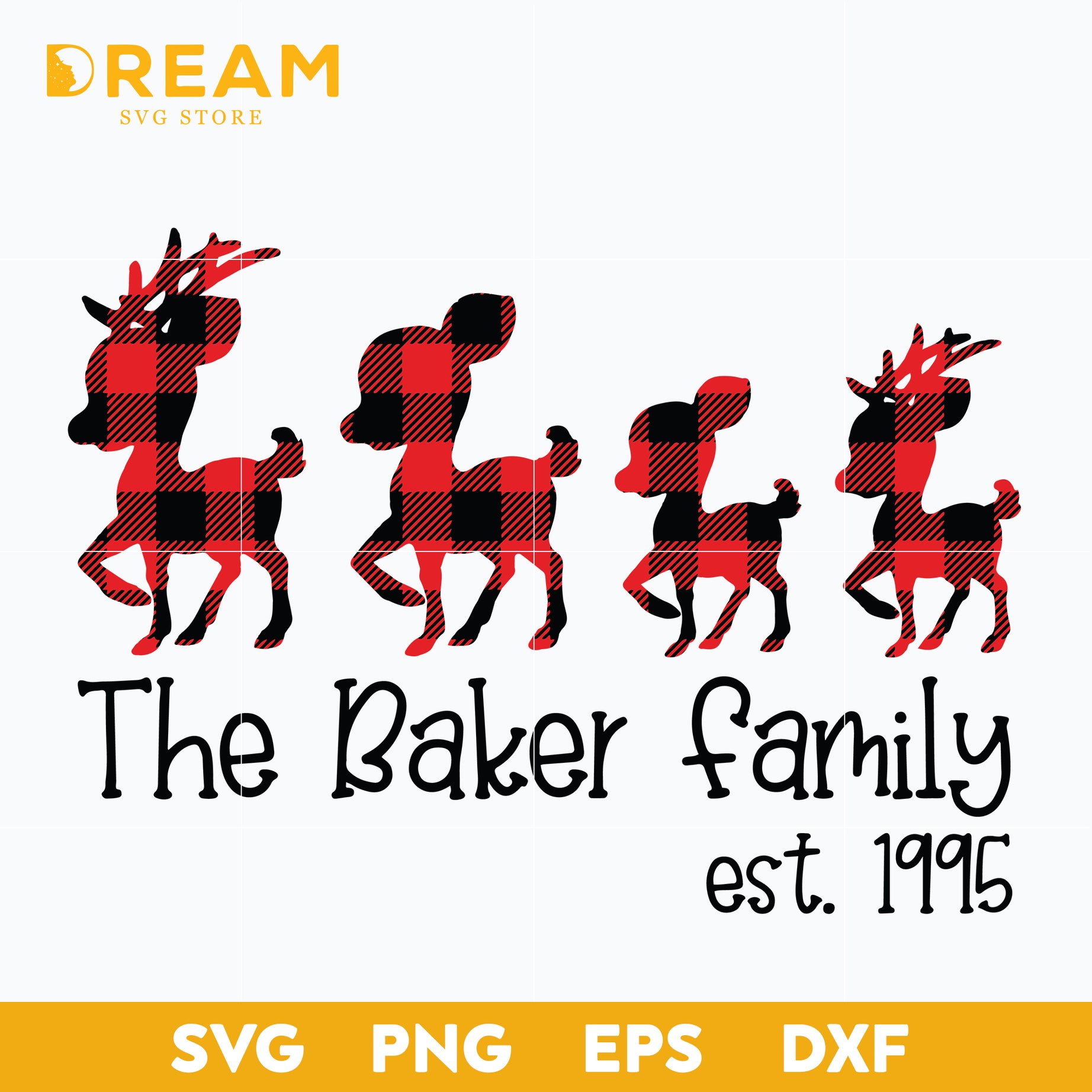 The Baker Family Reindeer Family Svg, Christmas Svg, Xmas Svg, Christmas svg, png, dxf, eps digital file CRM05122012L