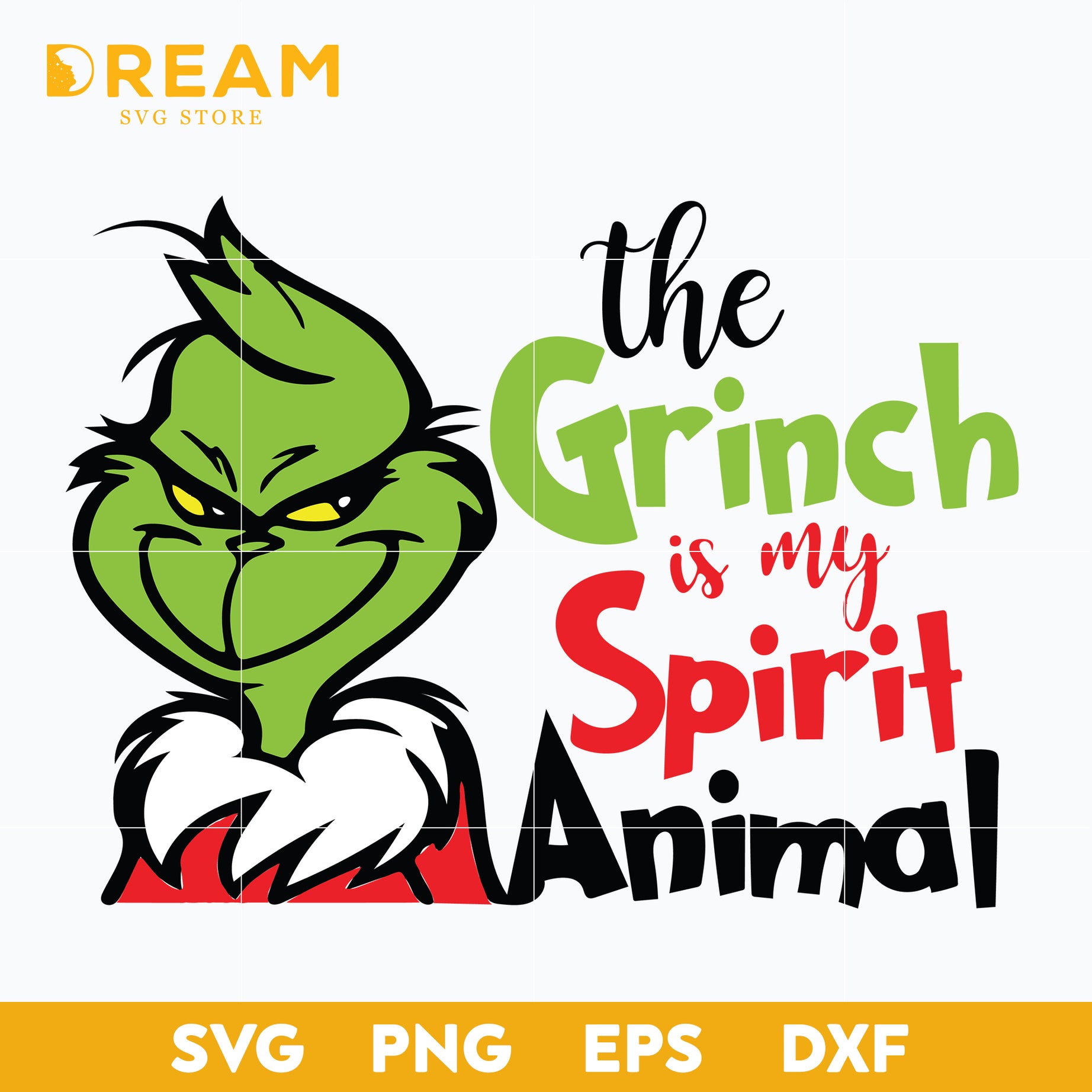The Grinch Is My Spirit Animal Svg, Christmas Svg, Grinch Svg, Xmas Svg, Merry Christmas, Christmas Grinch, Grinchmas Svg, Christmas svg, png, dxf, eps digital file CRM05122026L
