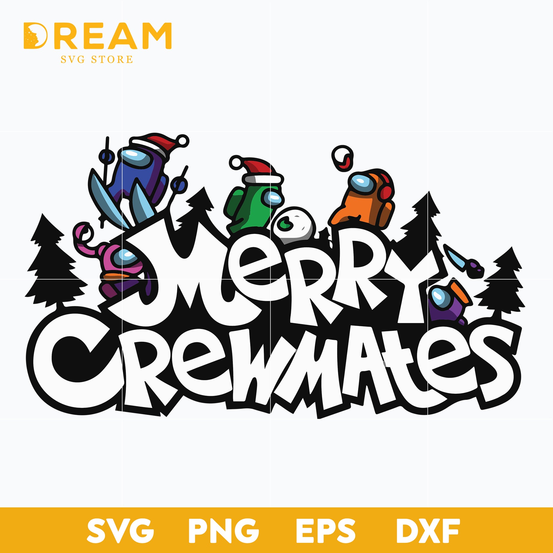 Among Us Merry Crewmates Svg