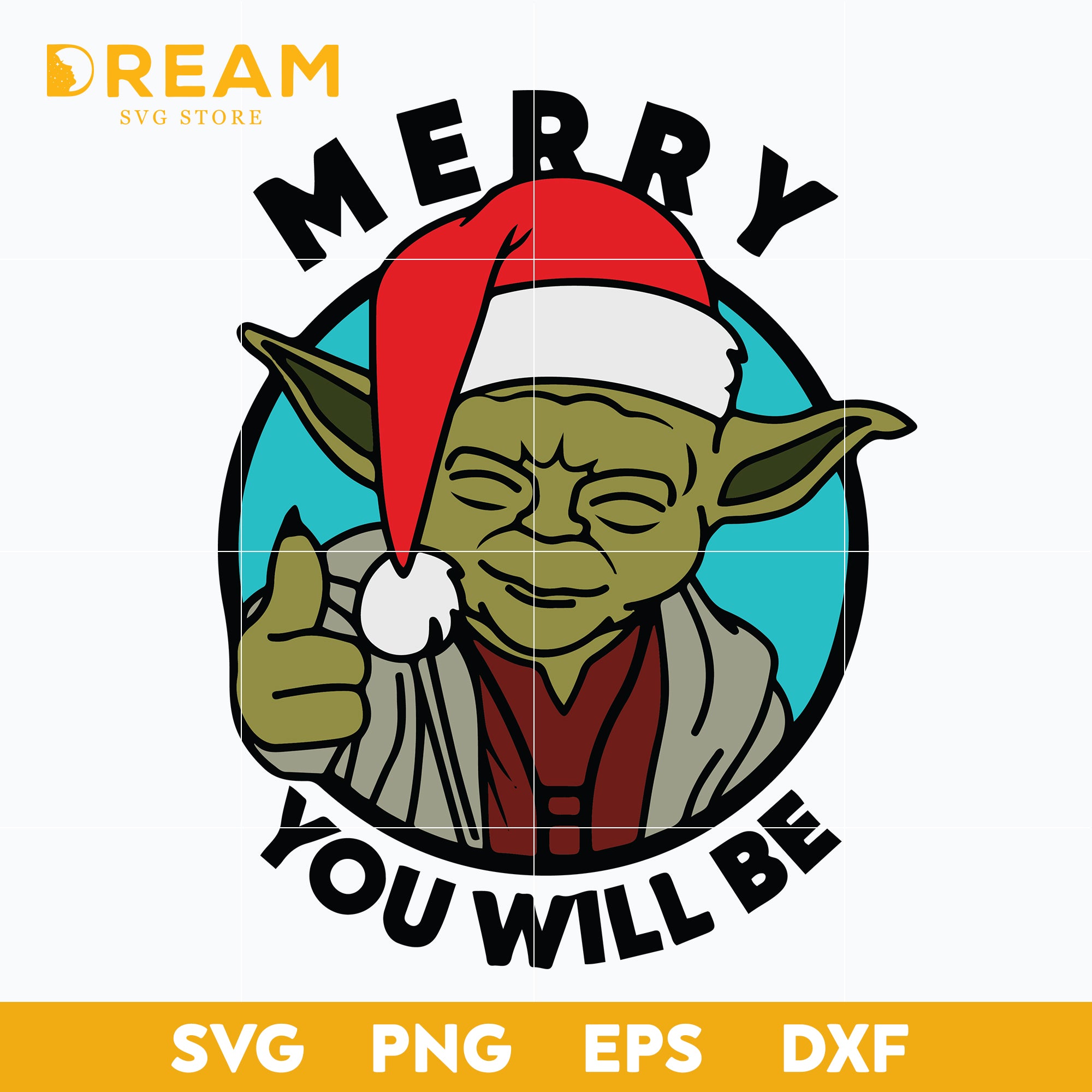 Yoda Star Wars, Merry you will be, Star Wars, Merry Christmas SVG, christmas svg, png, dxf, eps digital file CRM0812204L