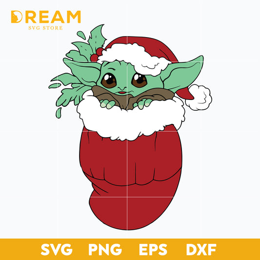 Baby yoda christmas svg