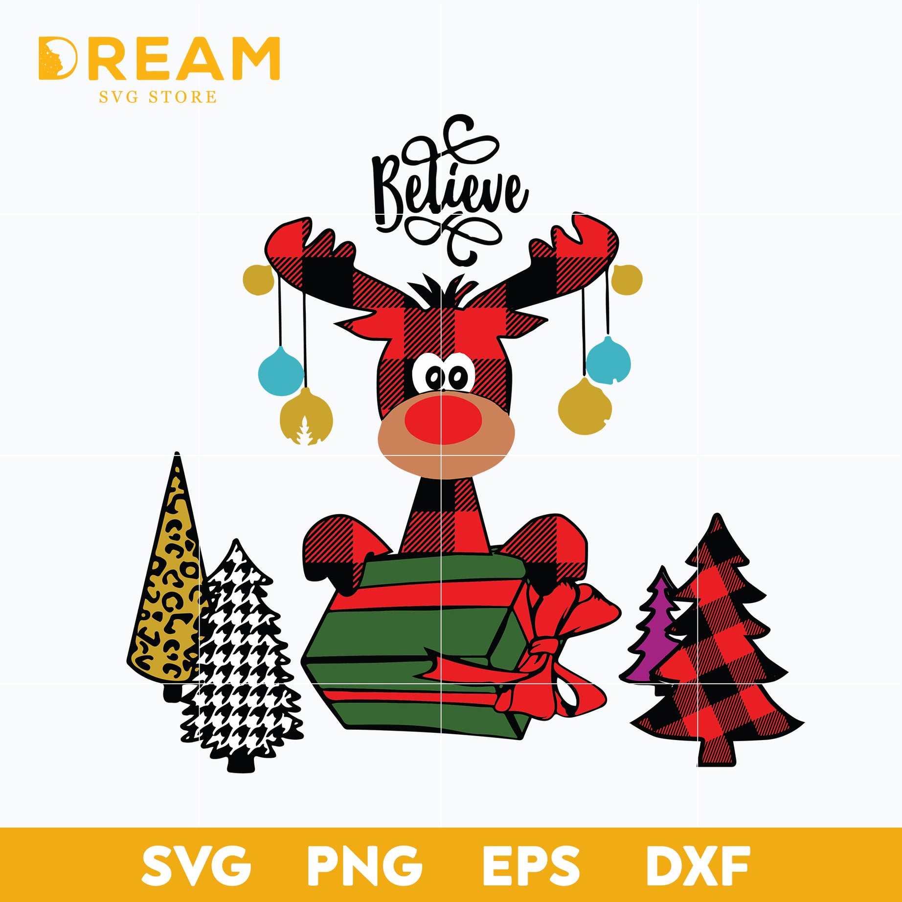 Believer Reindeer christmas svg