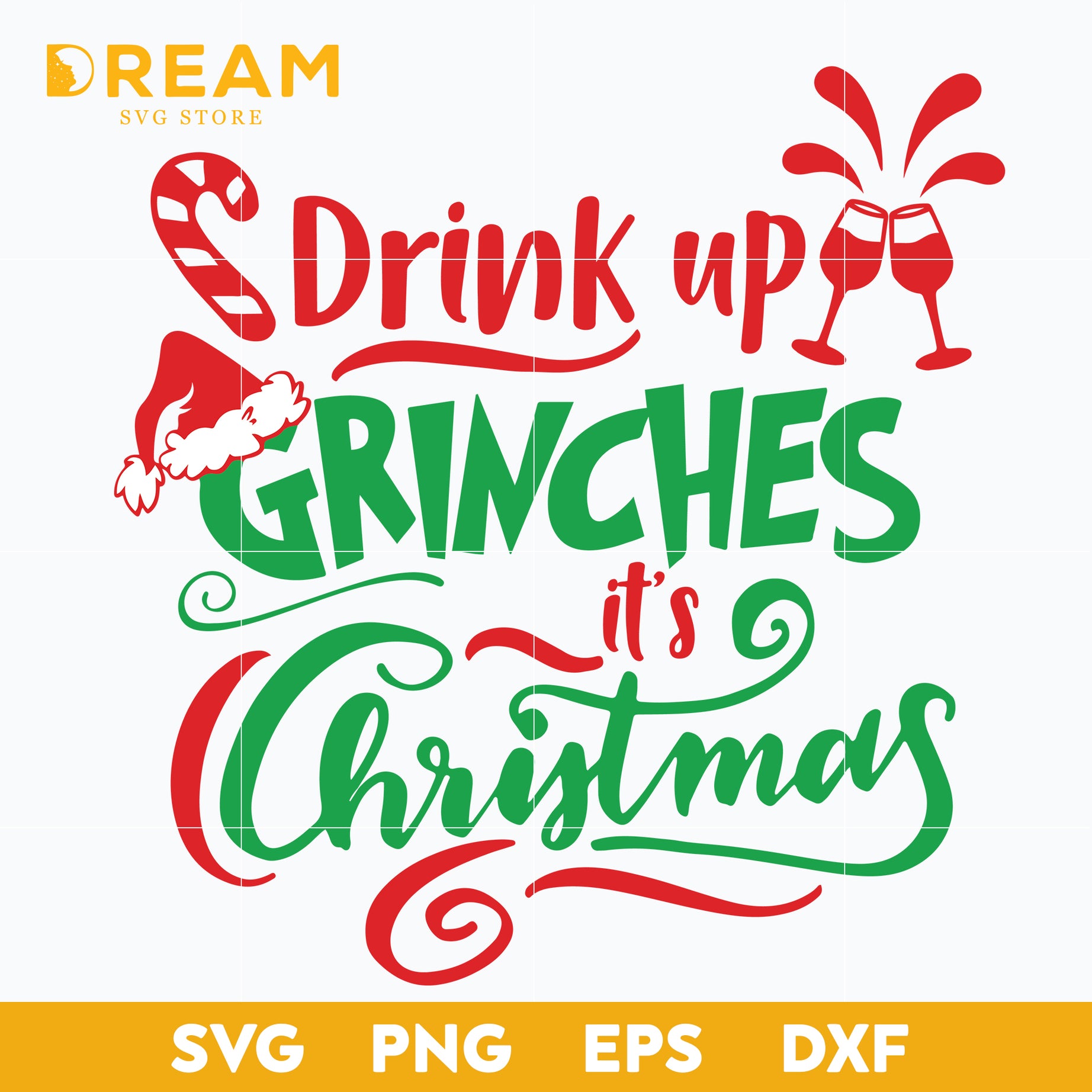Dringk up grinches it's christmas svg, grinch svg, Christmas svg, png, dxf, eps digital file CRM1011204L