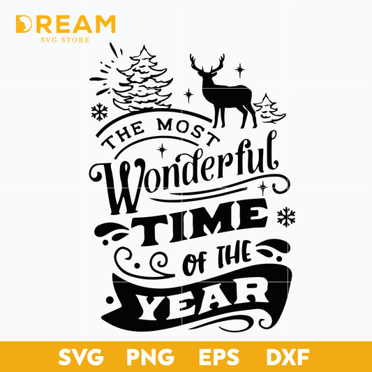 The most wonderful time of the year svg, Christmas svg, png, dxf, eps digital file CRM11112018L