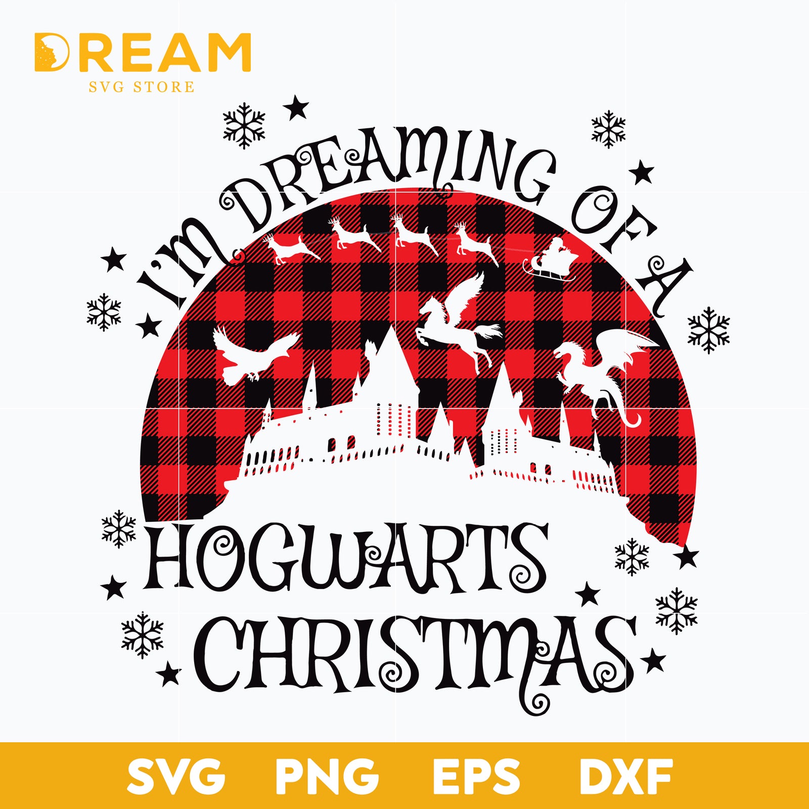 I'm dreaming of a hogwarts christmas svg, Christmas svg, png, dxf, eps