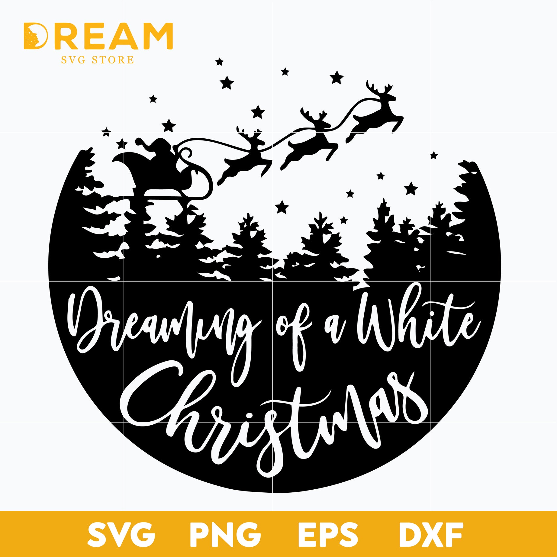 Dreaming of a white christmas svg, Christmas svg, png, dxf, eps digital file CRM1111203L