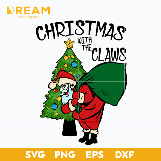 Christmas with the claws svg, Christmas svg, png, dxf, eps digital file CRM1111209L