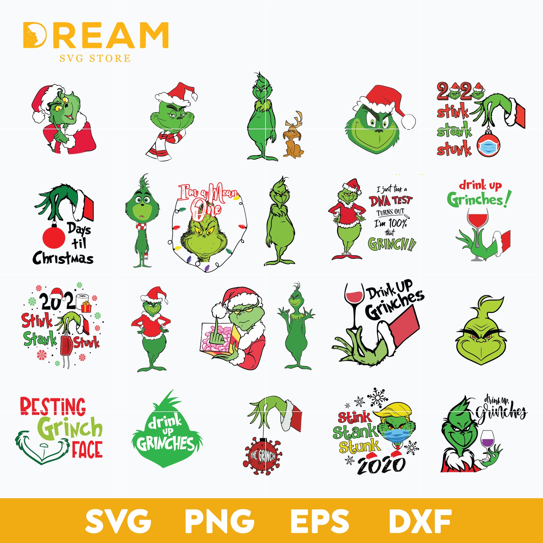 Grinch christmas bundle svg, grinch svg, christmas svg, png, dxf, eps digital file CRM1112201L