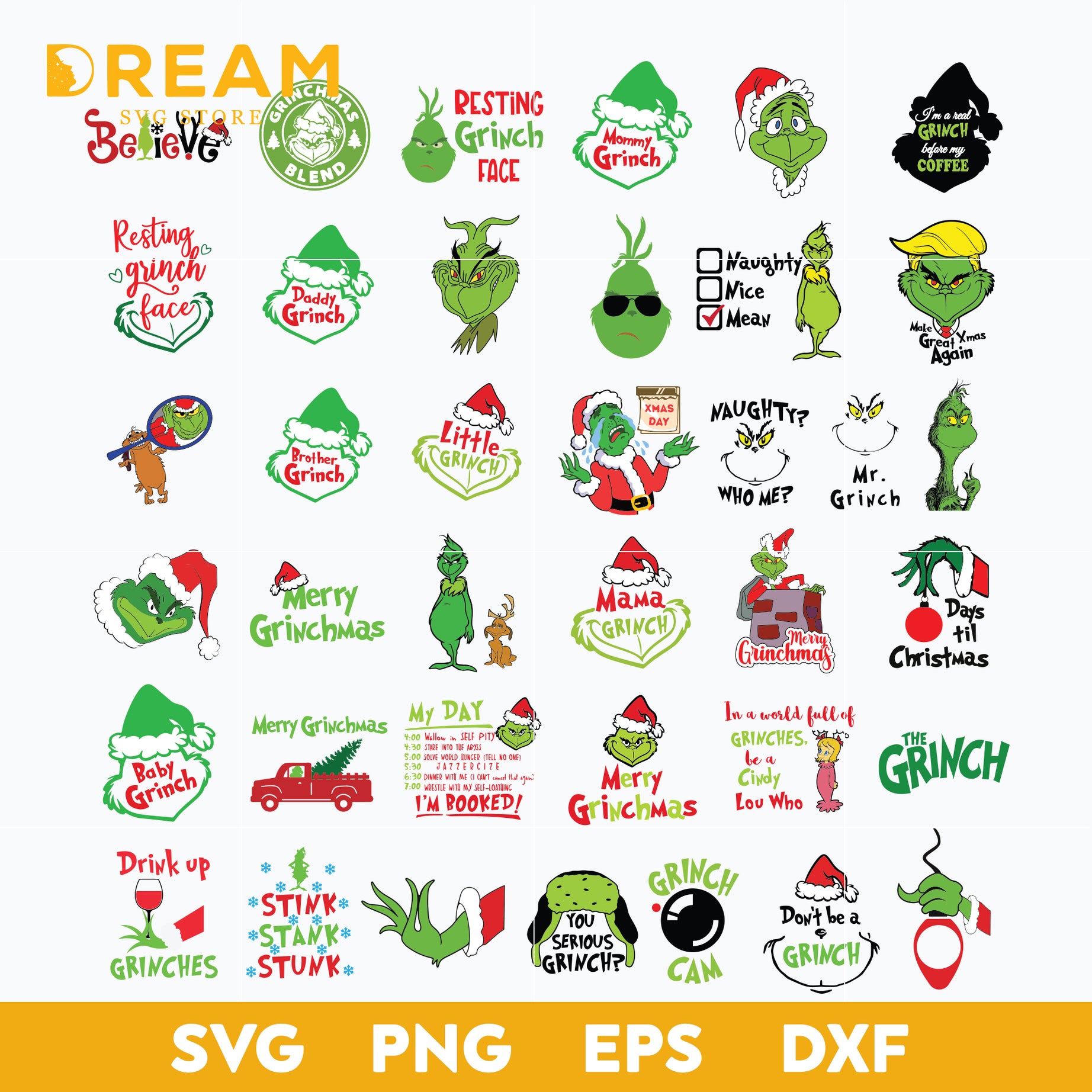 Grinch christmas bundle svg, grinch svg, christmas svg, png, dxf, eps digital file CRM1112203L