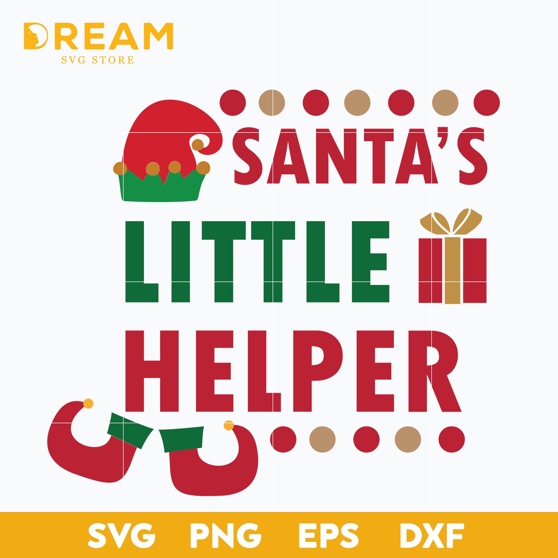 Santa's little helper svg, Christmas svg, png, dxf, eps digital file CRM12122038L