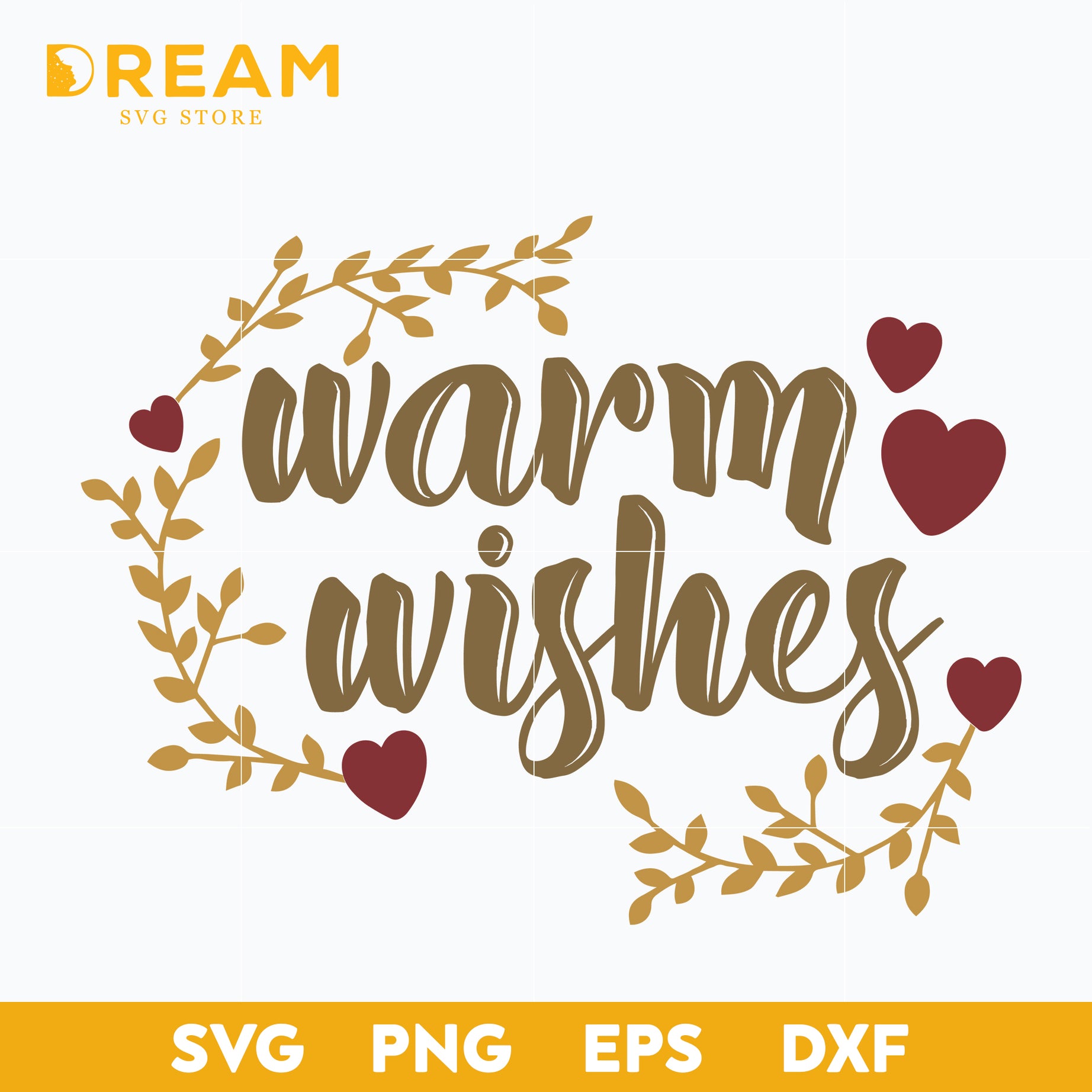 Warm wishes svg, Christmas svg, png, dxf, eps digital file CRM12122041L