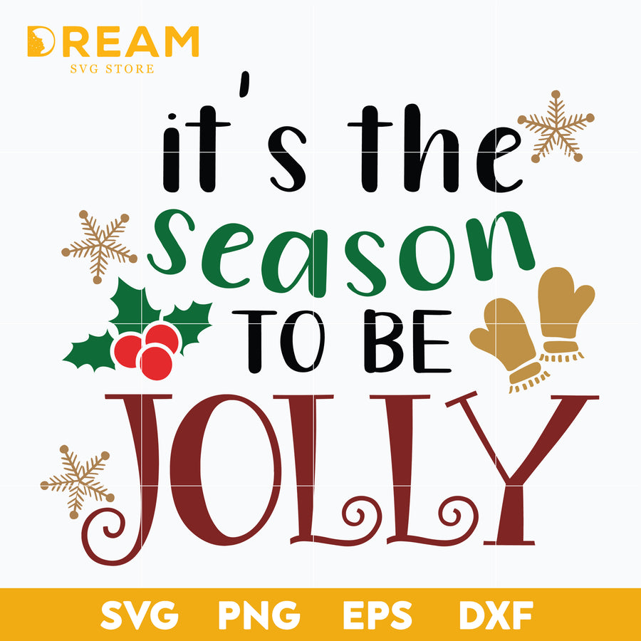 It's the season to be jolly svg, Christmas svg, png, dxf, eps digital file CRM12122045L