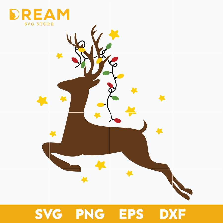 Merry Christmas SVG, Christmas Deer Svg, Christmas svg, png, dxf, eps digital file CRM12122056L