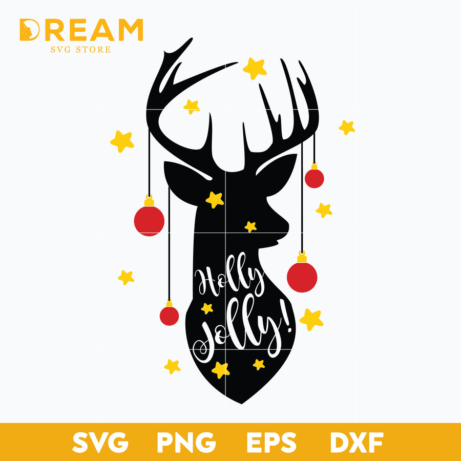 Merry Christmas SVG, Christmas Deer Svg, Christmas svg, png, dxf, eps digital file CRM12122058L