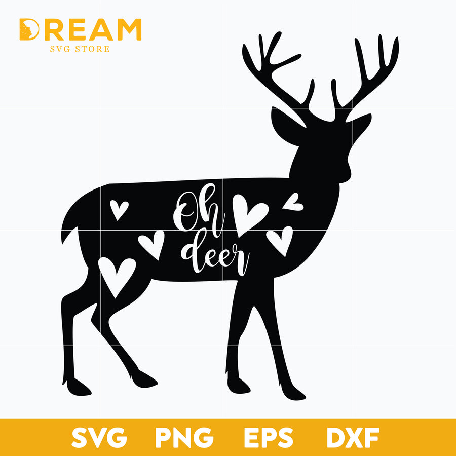 Merry Christmas SVG, Christmas Deer Svg, Christmas svg, png, dxf, eps digital file CRM12122059L