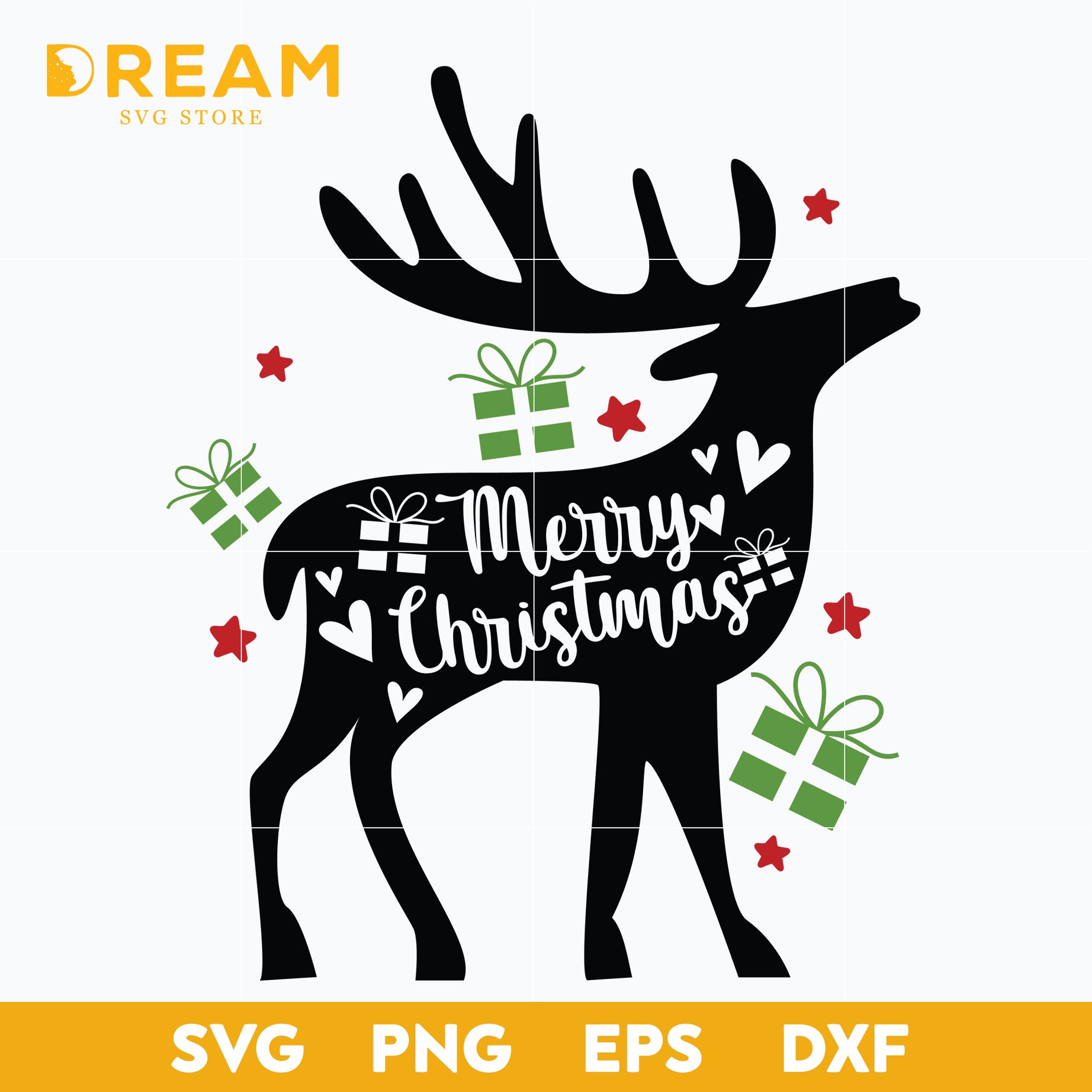 Merry Christmas SVG, Christmas Deer Svg, Christmas svg, png, dxf, eps digital file CRM12122061L