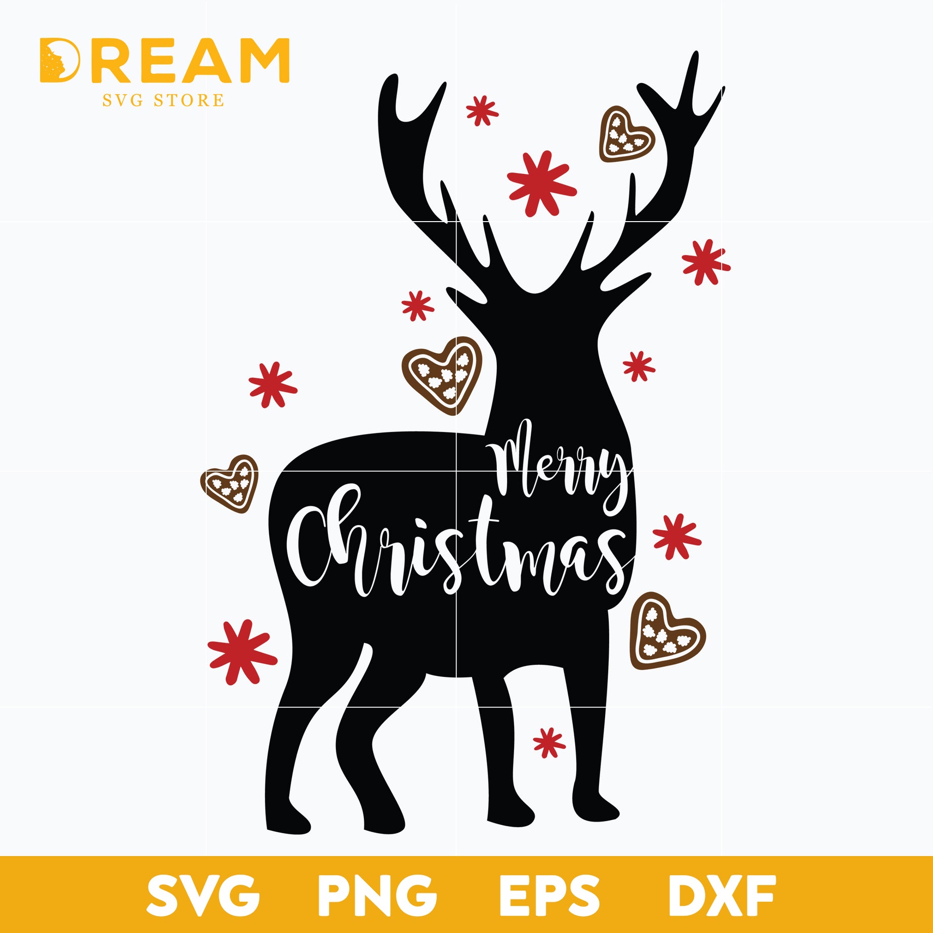 Merry Christmas SVG, Christmas Deer Svg, Christmas svg, png, dxf, eps digital file CRM12122063L