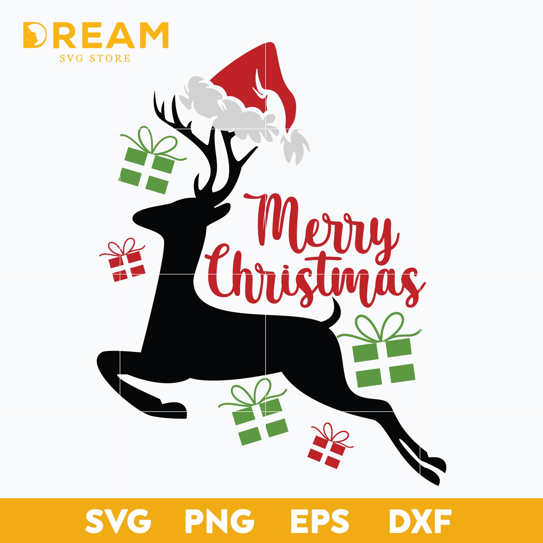 Merry Christmas SVG, Christmas Deer Svg, Christmas svg, png, dxf, eps digital file CRM12122064L