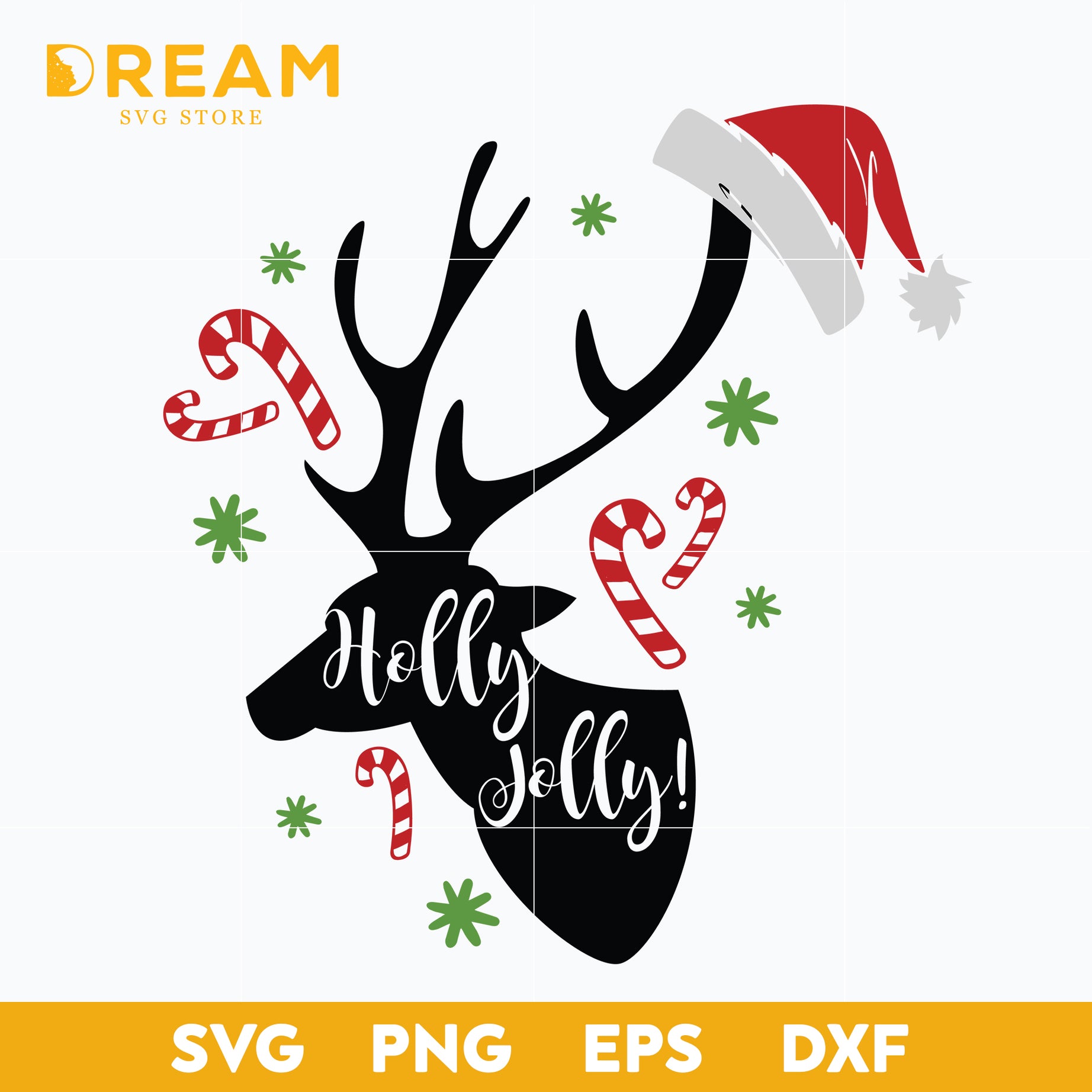 Merry Christmas SVG, Christmas Deer Svg, Christmas svg, png, dxf, eps digital file CRM12122065L
