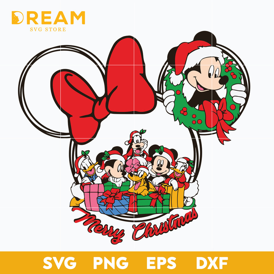 Merry christmas svg, disney christmas svg, disney svg, Christmas svg, png, dxf, eps digital file CRM12122072L