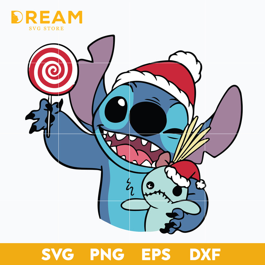 Stitch christmas svg, stitch svg, Christmas svg, png, dxf, eps digital file CRM12122077L