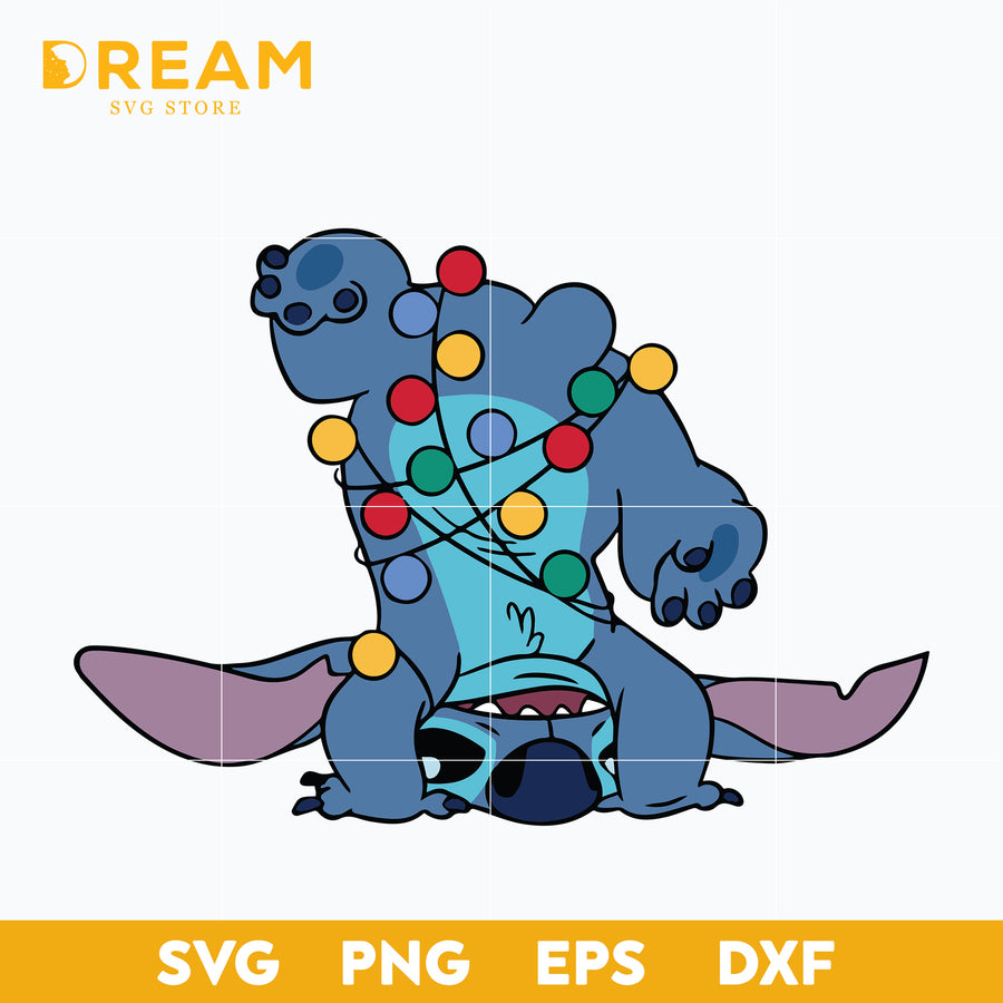 Stitch christmas svg, stitch svg, Christmas svg, png, dxf, eps digital file CRM12122079L
