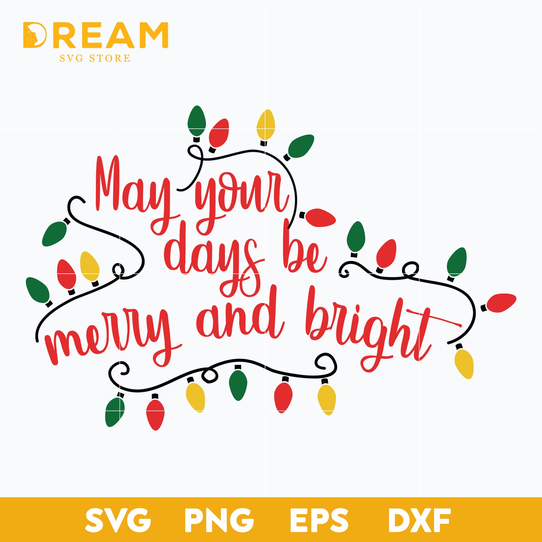 May your day be merry and bringht svg, Christmas svg, png, dxf, eps digital file CRM1212209L