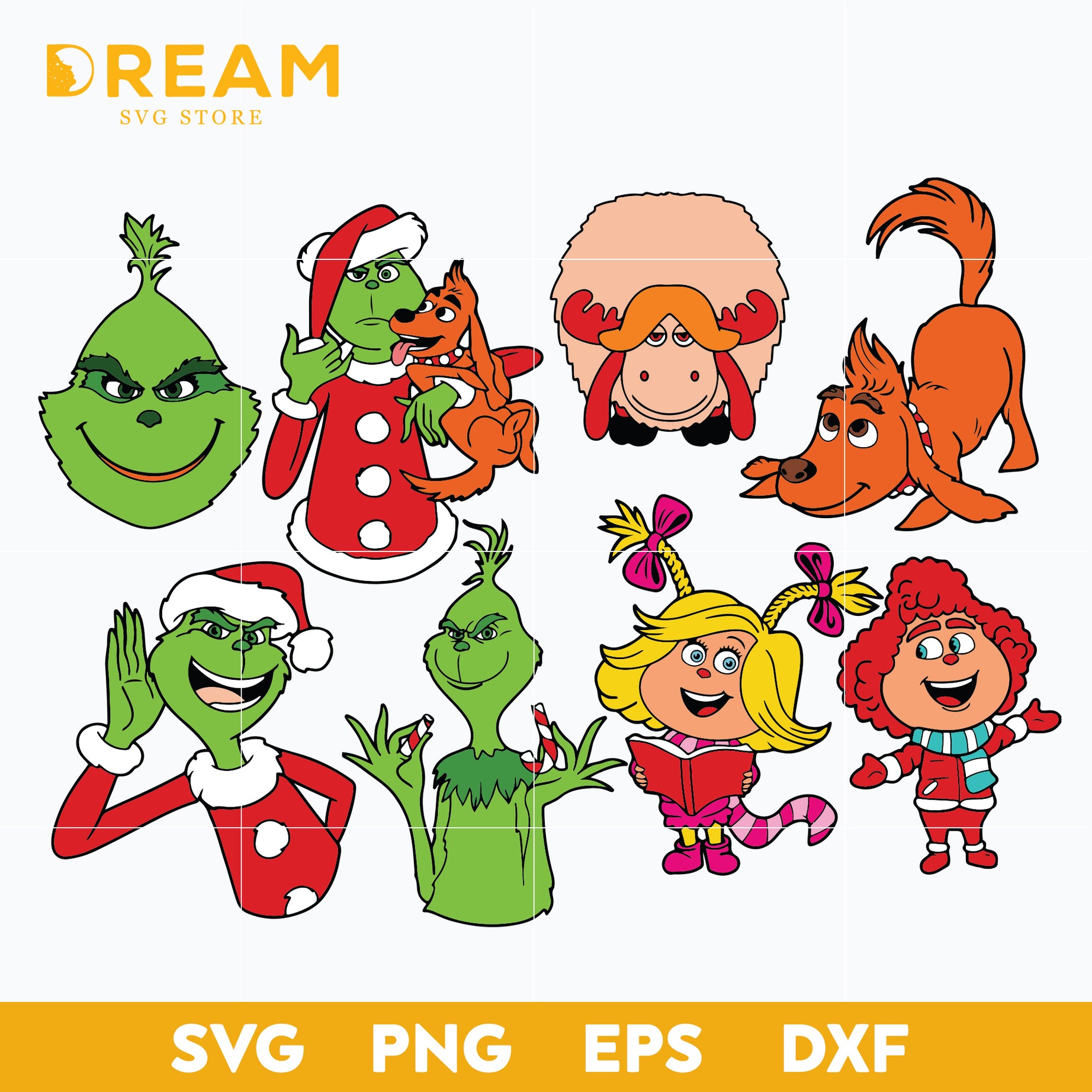 Grinch friends christmas bundle svg, grinch svg, Christmas svg svg, png, dxf, eps digital file CRM1312203L