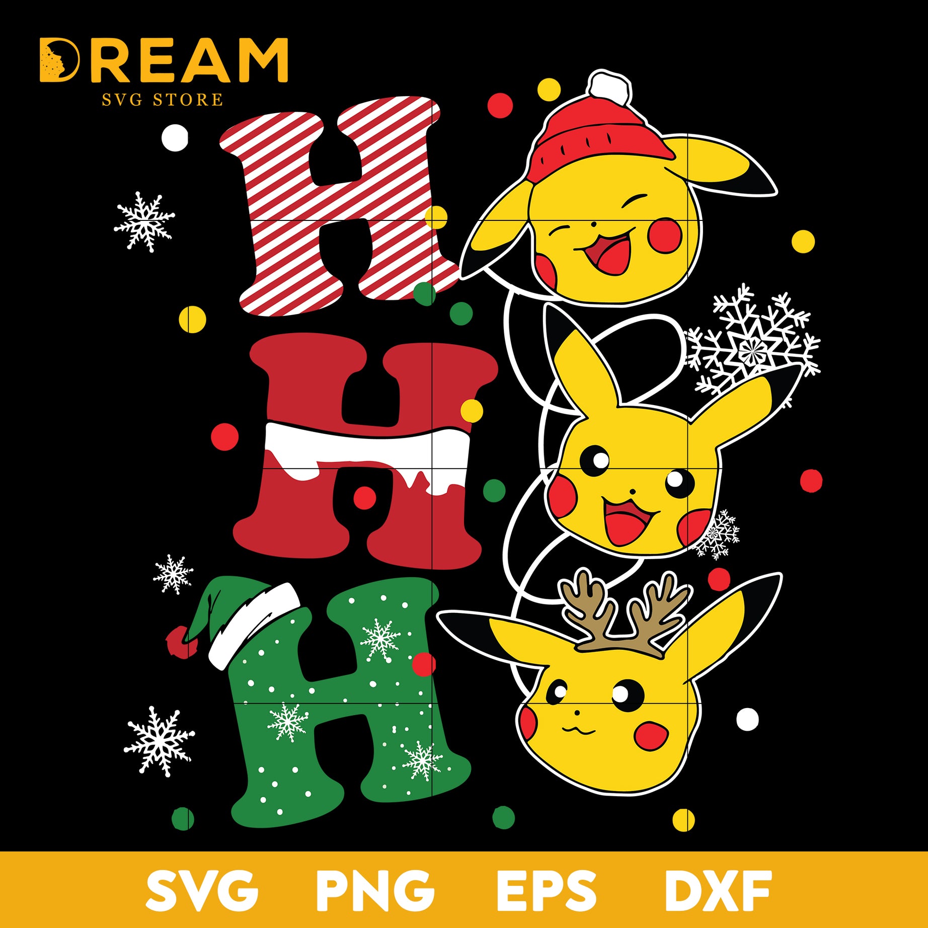 Ho ho ho pokemon christmas svg, ho ho ho svg, pokemon svg, pikachu svg, Christmas svg, png, dxf, eps digital file CRM14122014L