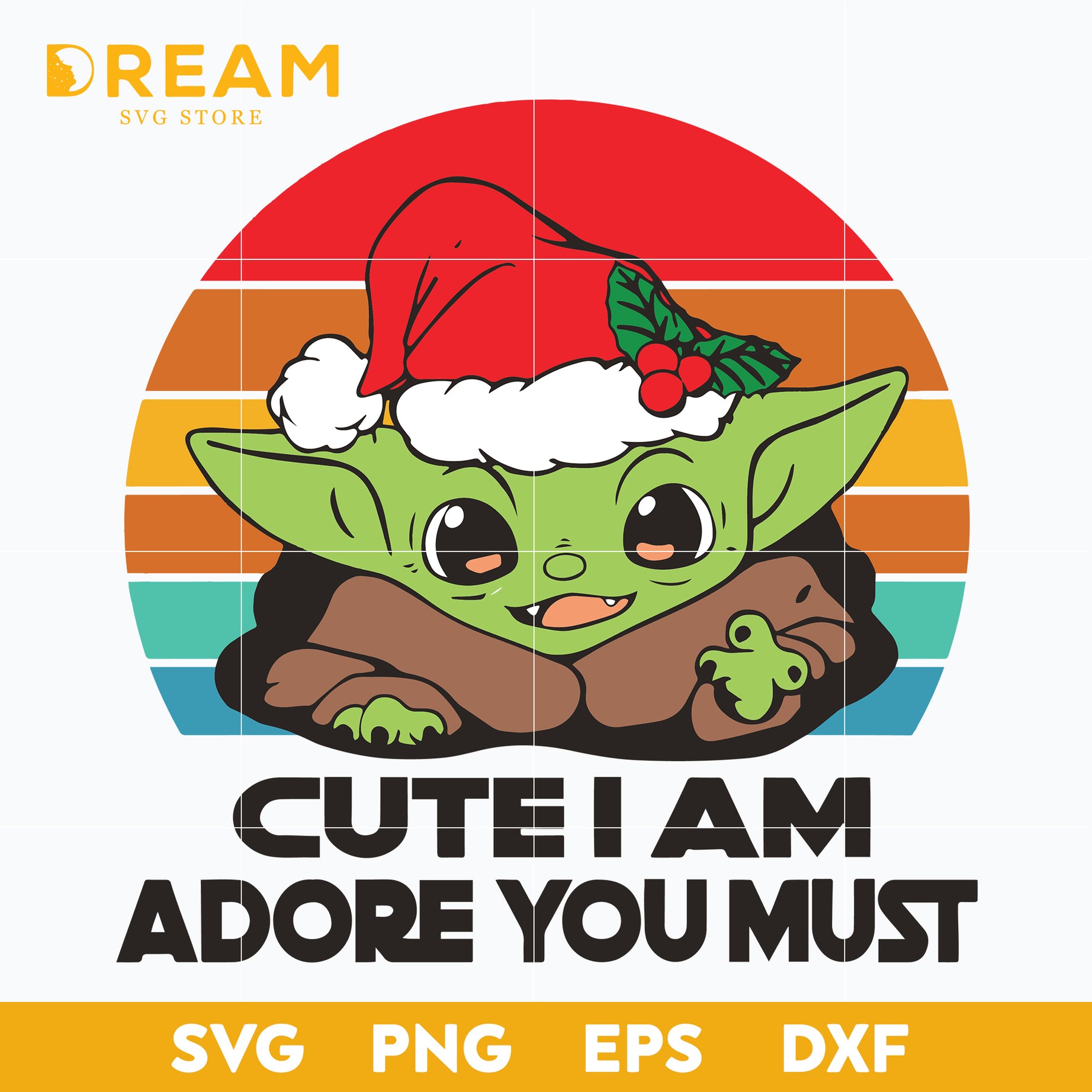 Cute i am adore you must svg, baby yoda christmas svg, Christmas svg, png, dxf, eps digital file CRM14122017L