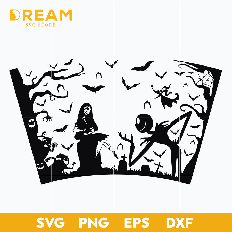 Jack skellington and sally christmas svg, Christmas svg, png, dxf, eps digital file CRM1412204L