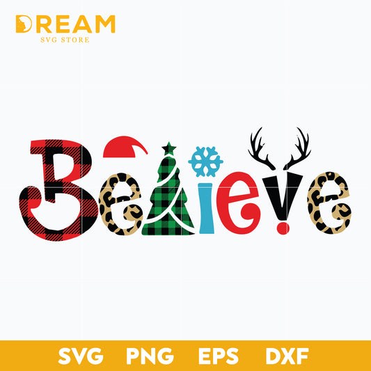 Believe christmas svg