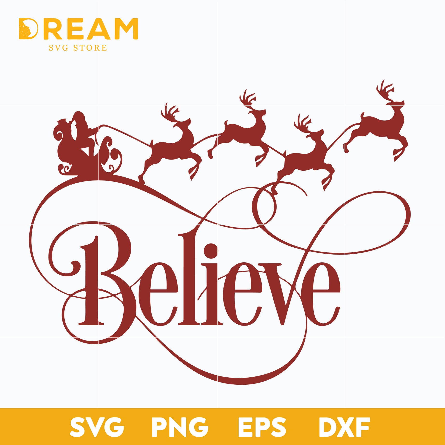 Believe christmas svg
