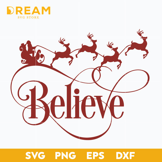 Believe christmas svg
