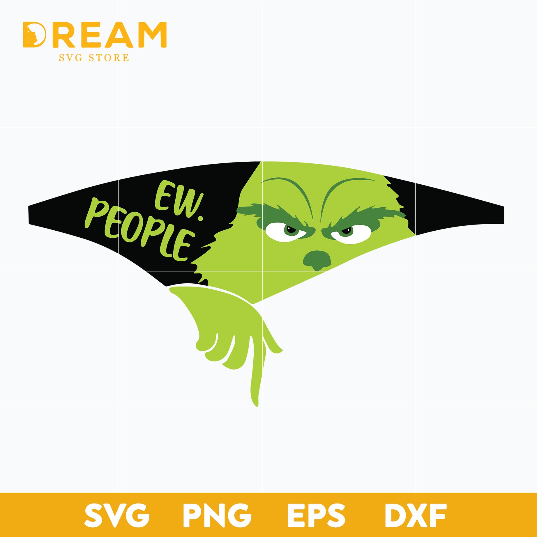 Ew people grinch svg, christmas svg, png, dxf, eps digital file CRM1911205L