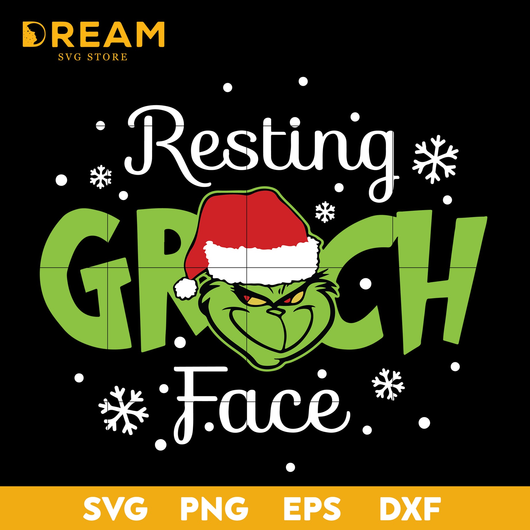Resting grinch face svg, christmas svg, png, dxf, eps digital file CRM1911207L