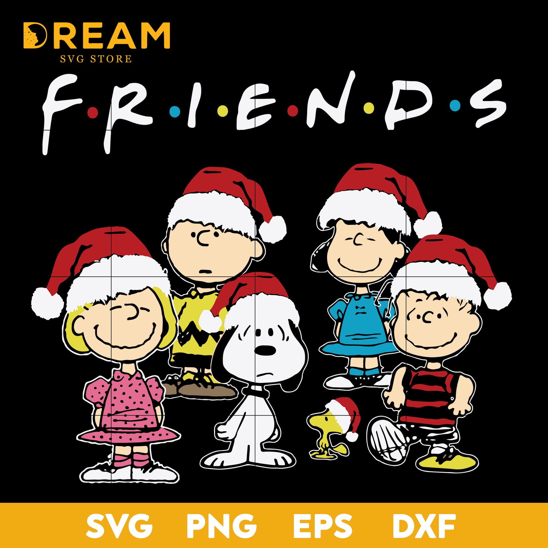 Friends christmas svg, snoopy svg, christmas svg, png, dxf, eps digital file CRM21112015L
