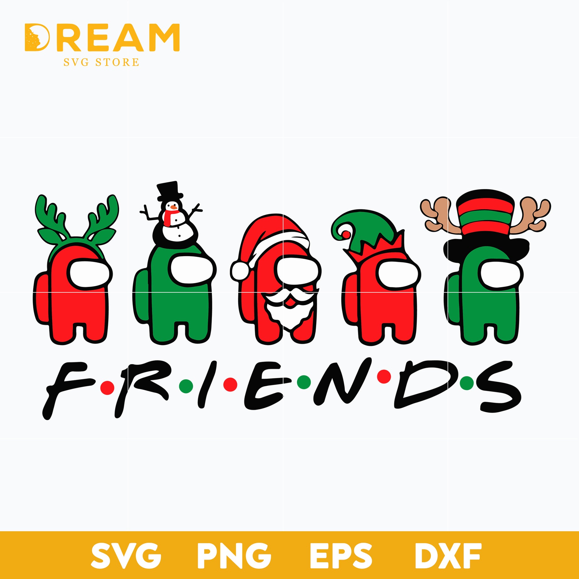 Friends christmas svg, Among us svg, christmas svg, png, dxf, eps digital file CRM21112016L