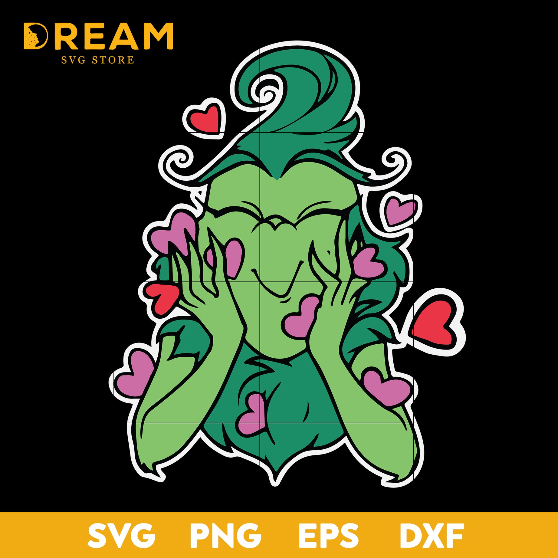 Grinch love svg, christmas svg, png, dxf, eps digital file CRM21112019L