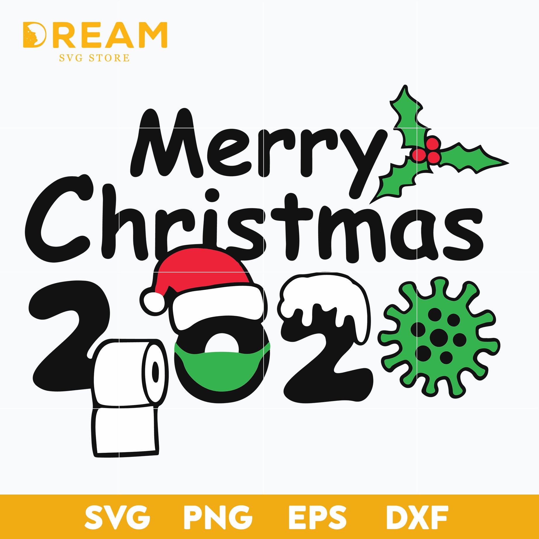 Merry christmas 2020 svg, christmas svg, png, dxf, eps digital file CRM2111201L