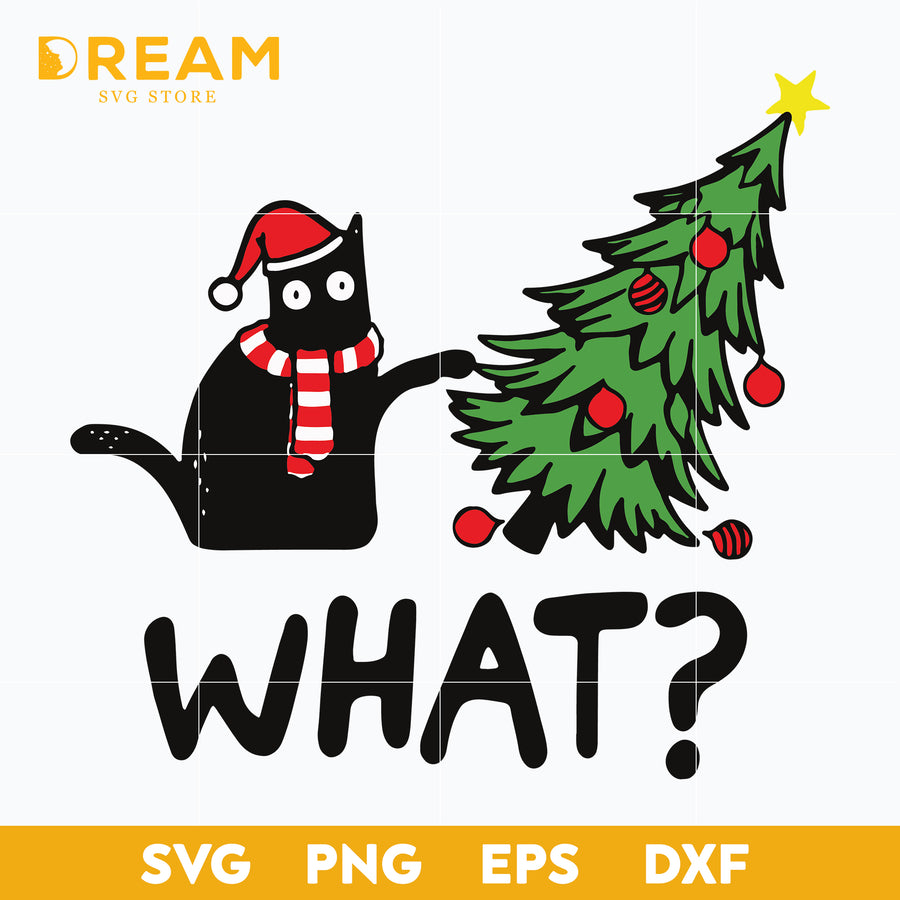 Black cat christmas svg, Christmas svg, png, dxf, eps digital file CRM29112010L
