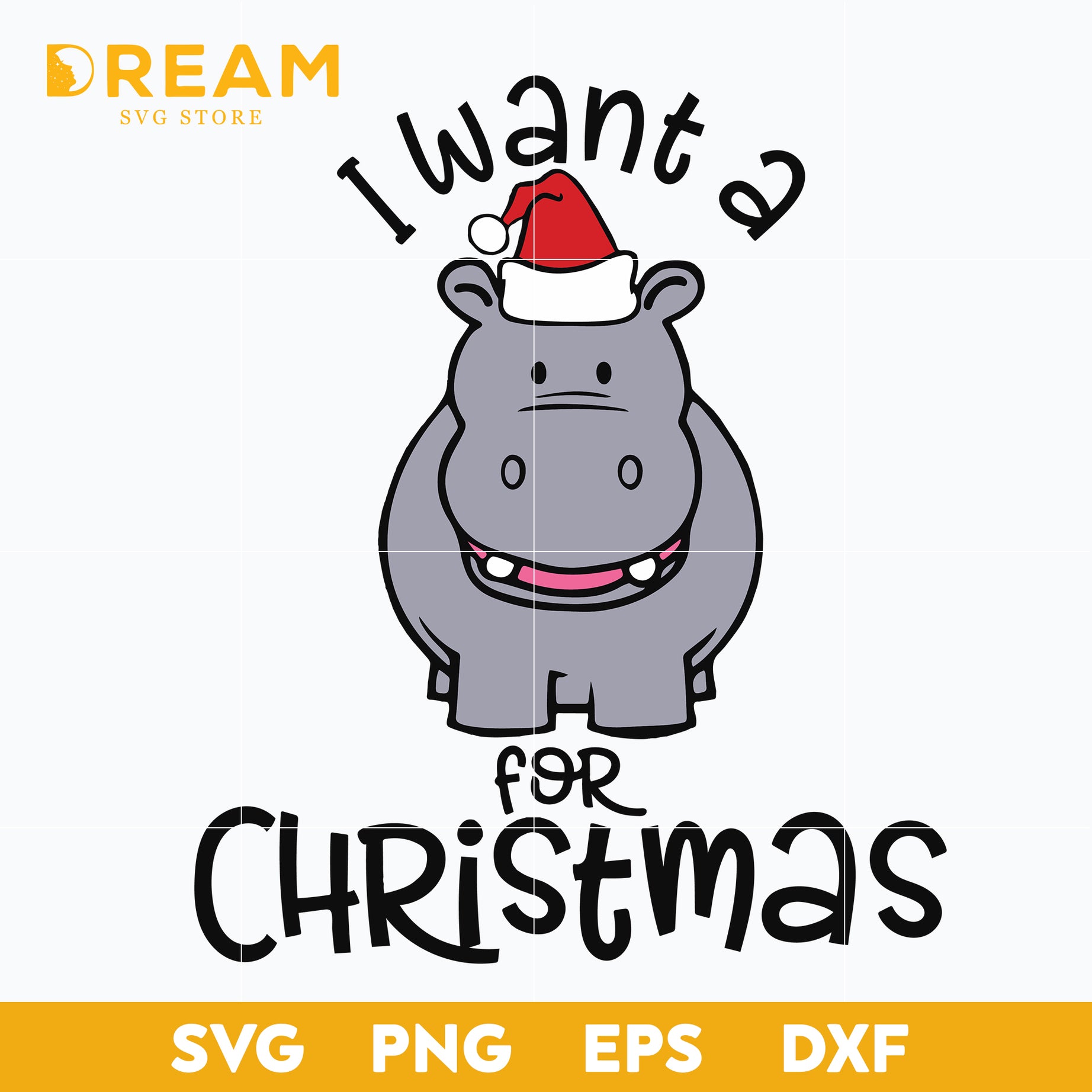 I want a hippotamus for christmas svg, Christmas svg, png, dxf, eps digital file CRM2911205L