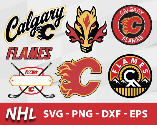 Calgary Flames Svg Bundle, Calgary Flames Svg, Sport Svg, Nhl Svg, Png, Dxf, Eps Digital File.