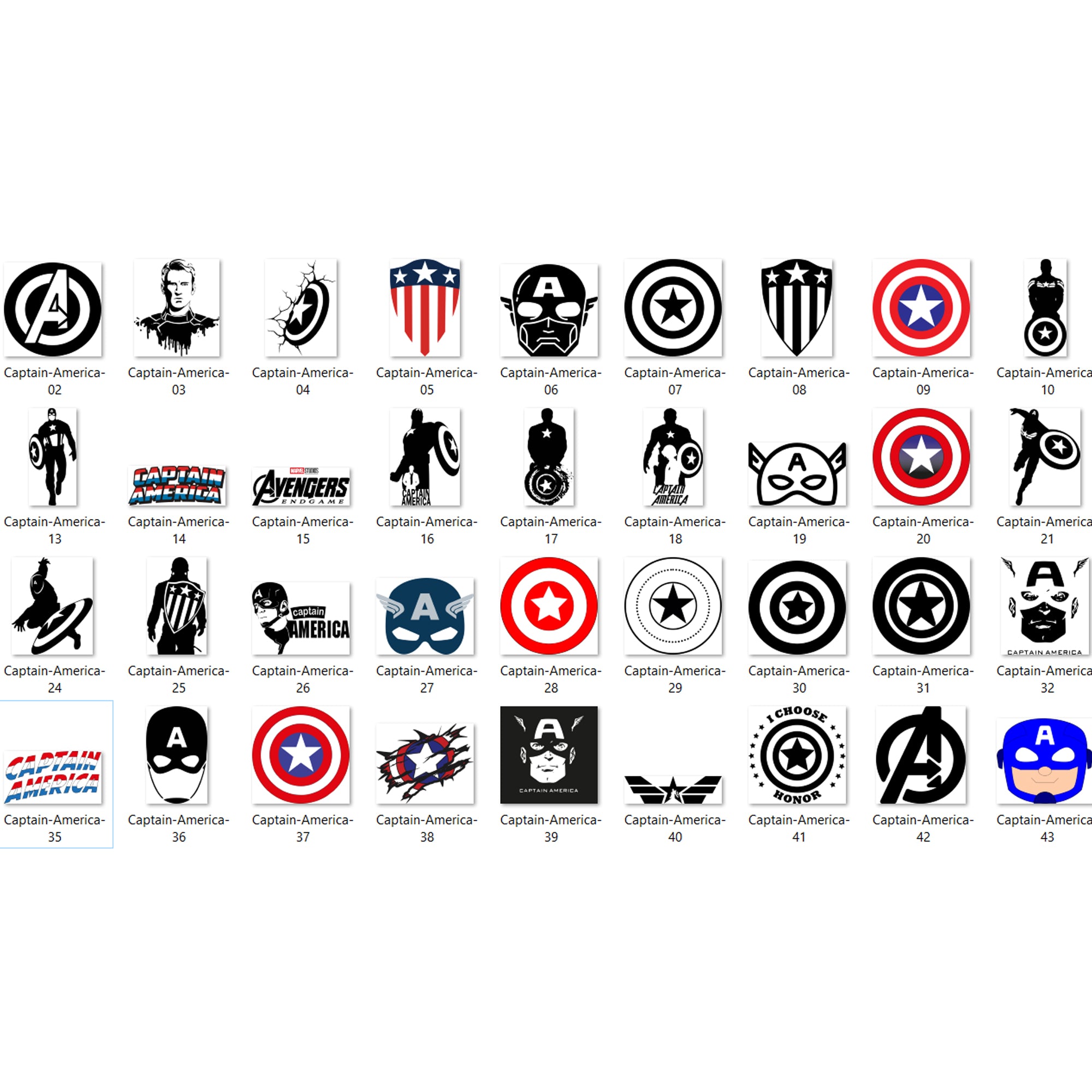 176+ Captain America Bundle SVG, Superhero Clipart Svg Bundle Layered Item, Cartoon svg, png, dxf, eps digital file